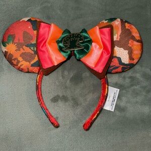 Floral Mouse Ears Headband with Bow